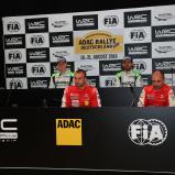 ADAC Rallye Deutschland, Pressekonferenz, Skoda Motorsport, Esapekka Lappi, Janne Ferm, Simone Tempestini, Giovanni Bernacchini